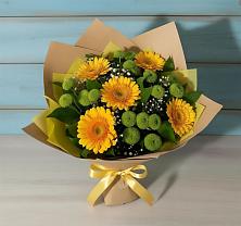 Букет цветов из:  Герберы и Хризантемы в Кугеси