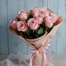 9 розовых роз в Кугеси Букет цветов из:  Розы в Кугеси