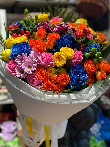 Букет цветов из: Розы и Хризантемы в Кугеси