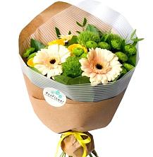 Букет цветов из:  Герберы, Розы и Хризантемы в Кугеси